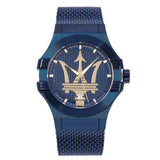 Buy Shop Maserati Potenza Blue Dial Edition 42mm Mesh Bracelet Watch For Men - R8853108008 USA Online