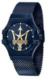 Buy Shop Maserati Potenza Blue Dial Edition 42mm Mesh Bracelet Watch For Men - R8853108008 USA Online