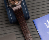 Buy Shop Maserati Potenza Brown Dial Brown Leather Strap Watch For Men - R8851108011 USA Online