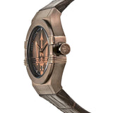 Buy Shop Maserati Potenza Brown Dial Brown Leather Strap Watch For Men - R8851108011 USA Online