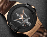 Buy Shop Maserati Potenza Classic Black Dial Rose Gold Mesh Bracelet Watch For Men - R8853108009 USA Online
