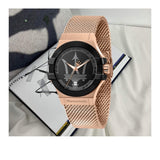 Buy Shop Maserati Potenza Classic Black Dial Rose Gold Mesh Bracelet Watch For Men - R8853108009 USA Online