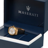 Buy Shop Maserati Potenza Diamonds Silver Dial Black Leather Strap Watch For Women - R8851108505 USA Online