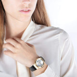 Buy Shop Maserati Potenza Diamonds Silver Dial Black Leather Strap Watch For Women - R8851108505 USA Online