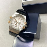 Buy Shop Maserati Potenza Diamonds Silver Dial Blue Leather Strap Watch For Women - R8851108502 USA Online