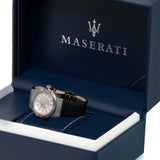 Buy Shop Maserati Potenza Diamonds Silver Dial Blue Leather Strap Watch For Women - R8851108502 USA Online
