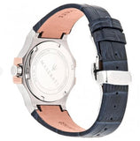 Buy Shop Maserati Potenza Diamonds Silver Dial Blue Leather Strap Watch For Women - R8851108502 USA Online