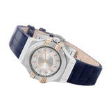Buy Shop Maserati Potenza Diamonds Silver Dial Blue Leather Strap Watch For Women - R8851108502 USA Online