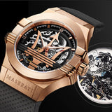 Buy Shop Maserati Potenza Limited Edition Automatic Skeleton Black Dial Black Leather Strap Watch For Men - R8821108025 USA Online