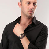 Buy Shop Maserati Potenza Quartz Black Dial Black Leather Strap Watch For Men - R8851108032 USA Online
