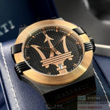 Buy Shop Maserati Potenza Quartz Black Dial Black Leather Strap Watch For Men - R8851108032 USA Online