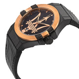 Buy Shop Maserati Potenza Quartz Black Dial Black Leather Strap Watch For Men - R8851108032 USA Online