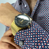 Buy Shop Maserati Potenza Quartz Black Dial Gold Mesh Bracelet Watch For Men - R8853108006 USA Online