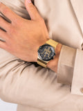 Buy Shop Maserati Potenza Quartz Black Dial Gold Mesh Bracelet Watch For Men - R8853108006 USA Online