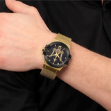 Buy Shop Maserati Potenza Quartz Black Dial Gold Mesh Bracelet Watch For Men - R8853108006 USA Online