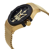 Buy Shop Maserati Potenza Quartz Black Dial Gold Mesh Bracelet Watch For Men - R8853108006 USA Online