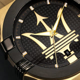 Buy Shop Maserati Potenza Quartz Black Dial Gold Mesh Bracelet Watch For Men - R8853108006 USA Online
