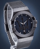 Buy Shop Maserati Potenza Quartz Blue Dial Grey Mesh Bracelet Watch For Men - R8853108005 USA Online