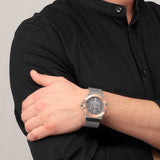 Buy Shop Maserati Potenza Quartz Grey Dial Silver Mesh Bracelet Watch For Men - R8853108007 USA Online