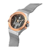 Buy Shop Maserati Potenza Quartz Grey Dial Silver Mesh Bracelet Watch For Men - R8853108007 USA Online