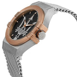 Buy Shop Maserati Potenza Quartz Grey Dial Silver Mesh Bracelet Watch For Men - R8853108007 USA Online