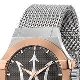 Buy Shop Maserati Potenza Quartz Grey Dial Silver Mesh Bracelet Watch For Men - R8853108007 USA Online