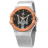 Buy Shop Maserati Potenza Quartz Grey Dial Silver Mesh Bracelet Watch For Men - R8853108007 USA Online
