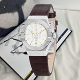 Buy Shop Maserati Potenza Silver Dial Brown Leather Strap Watch For Women - R8851108506 USA Online