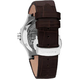 Buy Shop Maserati Potenza Silver Dial Brown Leather Strap Watch For Women - R8851108506 USA Online