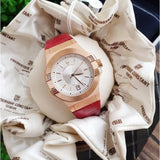 Buy Shop Maserati Potenza Silver Dial Red Leather Strap Watch For Women - R8851108501 USA Online