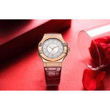 Buy Shop Maserati Potenza Silver Dial Red Leather Strap Watch For Women - R8851108501 USA Online