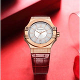 Buy Shop Maserati Potenza Silver Dial Red Leather Strap Watch For Women - R8851108501 USA Online
