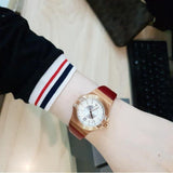 Buy Shop Maserati Potenza Silver Dial Red Leather Strap Watch For Women - R8851108501 USA Online