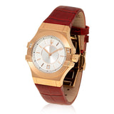 Buy Shop Maserati Potenza Silver Dial Red Leather Strap Watch For Women - R8851108501 USA Online