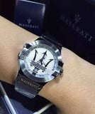 Buy Shop Maserati Potenza Silver Dial Silver Steel Strap Watch For Men - R8853108002 USA Online
