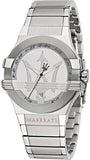 Buy Shop Maserati Potenza Silver Dial Silver Steel Strap Watch For Men - R8853108002 USA Online