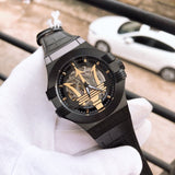 Buy Shop Maserati Potenza Skeleton Limited Edition Black Dial Black Leather Strap Watch For Men - R8821108027 USA Online