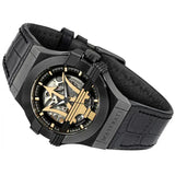 Buy Shop Maserati Potenza Skeleton Limited Edition Black Dial Black Leather Strap Watch For Men - R8821108027 USA Online