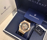 Buy Shop Maserati Potenza Skeleton Limited Edition Dial Black Strap Watch For Men - R8821108026 USA Online