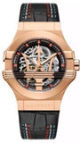 Buy Shop Maserati Potenza Skeleton Limited Edition Dial Black Strap Watch For Men - R8821108026 USA Online