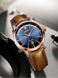 Buy Shop Maserati Epoca Blue Dial Brown Leather Strap Watch For Men - R8851118001 USA Online