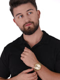 Buy Shop Maserati Epoca Golden Dial Golden Mesh Bracelet Watch For Men - R8853118003 USA Online