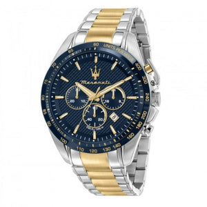 Buy Shop Maserati Traguardo Chronograph Limited Edition Blue Dial Two Tone Steel Strap Watch For Men - R8873612046 USA Online