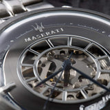 Buy Shop Maserati Ricordo Automatic Gray Dial Silver Steel Strap Watch For Men - R8823133003 USA Online