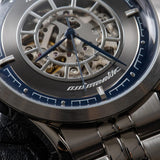 Buy Shop Maserati Ricordo Automatic Skeleton Silver Dial Silver Steel Strap Watch For Men - R8823133005 USA Online