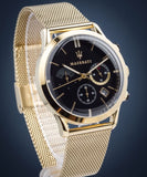 Buy Shop Maserati Ricordo Chronograph Black Dial Stainless Steel Mesh Bracelet Watch For Men - R8873633003 USA Online