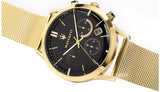 Buy Shop Maserati Ricordo Chronograph Black Dial Stainless Steel Mesh Bracelet Watch For Men - R8873633003 USA Online