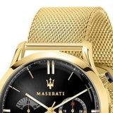 Buy Shop Maserati Ricordo Chronograph Black Dial Stainless Steel Mesh Bracelet Watch For Men - R8873633003 USA Online
