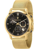 Buy Shop Maserati Ricordo Chronograph Black Dial Stainless Steel Mesh Bracelet Watch For Men - R8873633003 USA Online