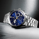 Buy Shop Maserati Ricordo Chronograph Blue Dial Silver Steel Strap Watch For Men - R8873633001 USA Online